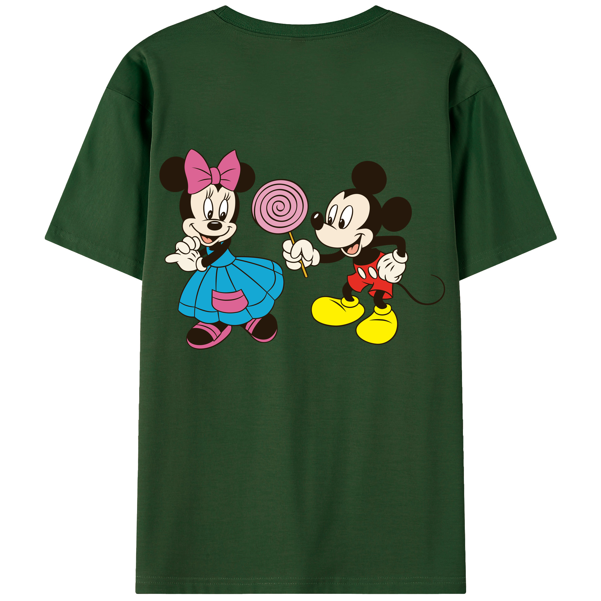 （画像用） ミッキーマウス Mickey Mouse 綿100％半袖Tシャツ（背面プリント）